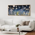 thumbnail image 1 of IDEA4WALL Extra Large Framed Canvas Print Wall Art Midnight Flora Fantasy Vibrant Wildflower Fine Art Antique Wall Decorative Multicolor Flowers Painting Artwork for Rooms - 60"x30", 1 of 5
