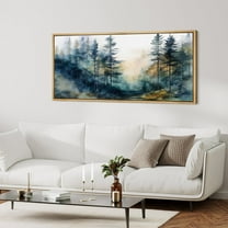 IDEA4WALL Extra Large Framed Canvas Print Wall Art Mystical Forest Path Antique Retro Fine Art Watercolor Nature Botanical Landscape Wall Decor Oversized Artwork Relax/Calm for Rooms - 60"x30"