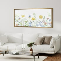 IDEA4WALL Extra Large Framed Canvas Print Wall Art Neutral Linear Pattern Illustrations White and Brown Dot Antique Retro Fine Art Oversized Artwork Relax/Calm for Living Room - 60"x30"