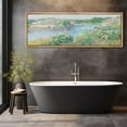 thumbnail image 1 of IDEA4WALL Extra Large Framed Canvas Print Wall Art Pastoral River Scene Countryside Artwork Nature Wilderness Antique Retro Fine Art Watercolor Decorative Relax/Calm for Rooms Decor - 60"x20", 1 of 5