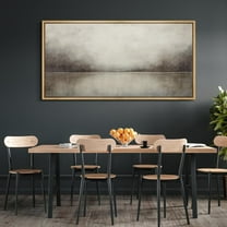 IDEA4WALL Extra Large Framed Canvas Print Wall Art Soft Neutral Tones Lake Landscape Artwork Nature Wilderness Antique Retro Fine Art Decorative Multicolor for Home Decoration - 60"x30"