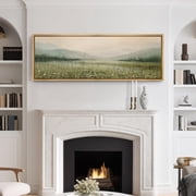 IDEA4WALL Extra Large Framed Canvas Print Wall Art Tranquil Lake Serene Landscape Fine Art Nature Wilderness Scenery Wall Decor Oversized Artwork Relax/Calm for Room - 60"x20"