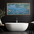 thumbnail image 1 of IDEA4WALL Extra Large Framed Canvas Print Wall Art Tranquil Water Lilies Classic Impressionist Pond Nature Scenery Antique Retro Fine Art Colorful Decorative for Home Decoration - 60"x30", 1 of 5
