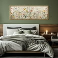 thumbnail image 1 of IDEA4WALL Extra Large Framed Canvas Print Wall Art Vintage Wildflower Watercolor Panoramic Botanical Retro Artwork Nature Wilderness Fine Art Vintage Decor for Home Decoration - 60"x20", 1 of 5