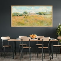IDEA4WALL Extra Large Framed Canvas Print Wall Art Wilderness Fields Impressionist Countryside Vintage Art Abstract Nature Landscape Wall Decor Oversized Artwork Relax/Calm for Rooms - 60"x30"