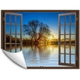 thumbnail image 1 of IDEA4WALL Fake Brown Window Beach Peel and Stick Wallpaper Removable Wall Mural Sticker Decal, 1 of 4