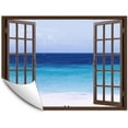 thumbnail image 1 of IDEA4WALL Fake Brown Window Beach Peel and Stick Wallpaper Removable Wall Mural Sticker Decal, 1 of 4