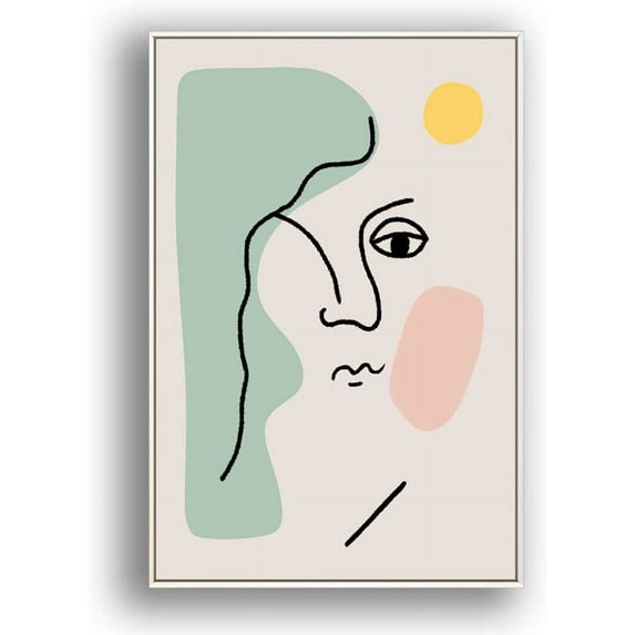 IDEA4WALL Framed Canvas Art Abstract Illustration Picture Prints for Modern Home Wall Decoration