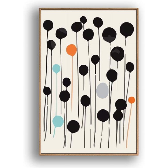 IDEA4WALL Framed Canvas Art Abstract Illustration Picture Prints for Modern Home Wall Decoration