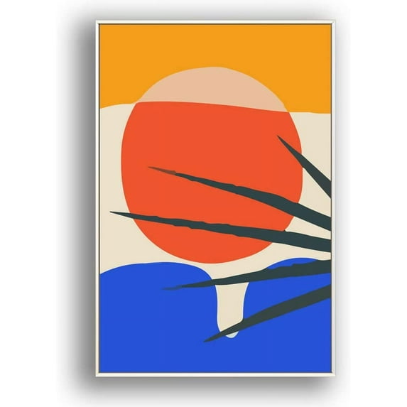 IDEA4WALL Framed Canvas Art Abstract Illustration Picture Prints for Modern Home Wall Decoration