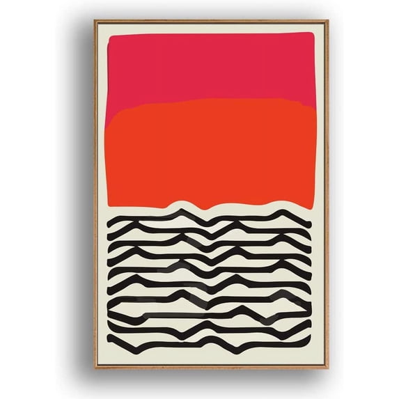IDEA4WALL Framed Canvas Art Abstract Illustration Picture Prints for Modern Home Wall Decoration