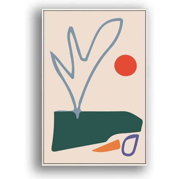 IDEA4WALL Framed Canvas Art Abstract Illustration Picture Prints for Modern Home Wall Decoration