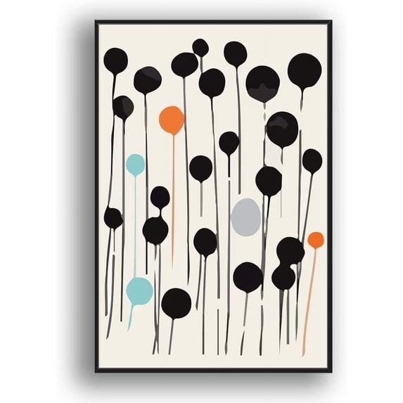 IDEA4WALL Framed Canvas Art Abstract Illustration Picture Prints for Modern Home Wall Decoration