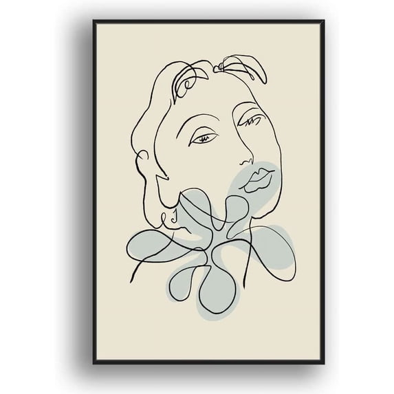 IDEA4WALL Framed Canvas Art Abstract Illustration Picture Prints for Modern Home Wall Decoration