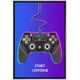 thumbnail image 1 of IDEA4WALL Framed Canvas Art Wall Decor Classic Video Game Handheld Controller in Neon Pink and Blue Pop Culture Media Digital Art Pop Art Comic for Dorm Home Office - 24"x36", 1 of 4