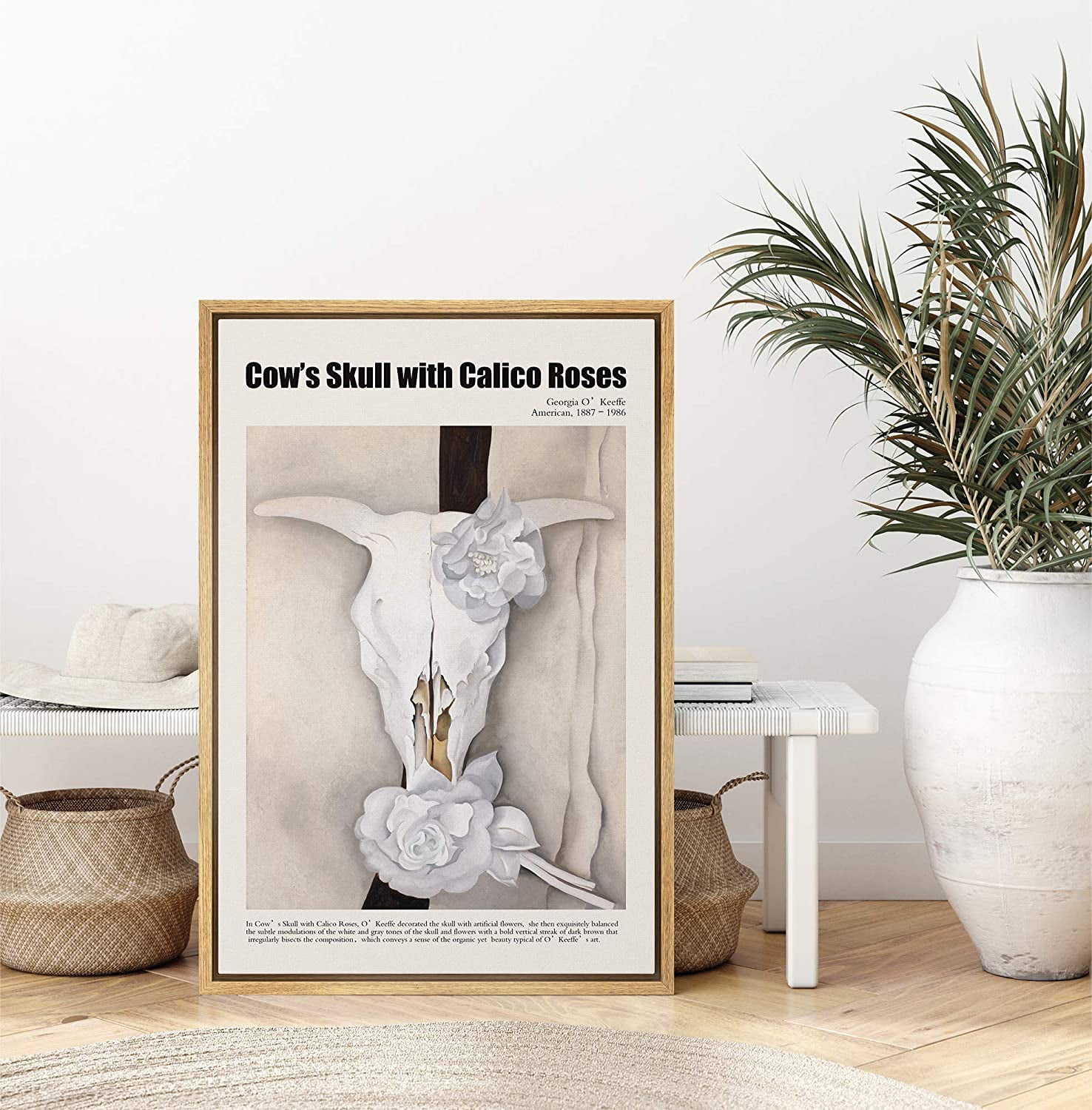 Cow's skull 2024 with calico roses