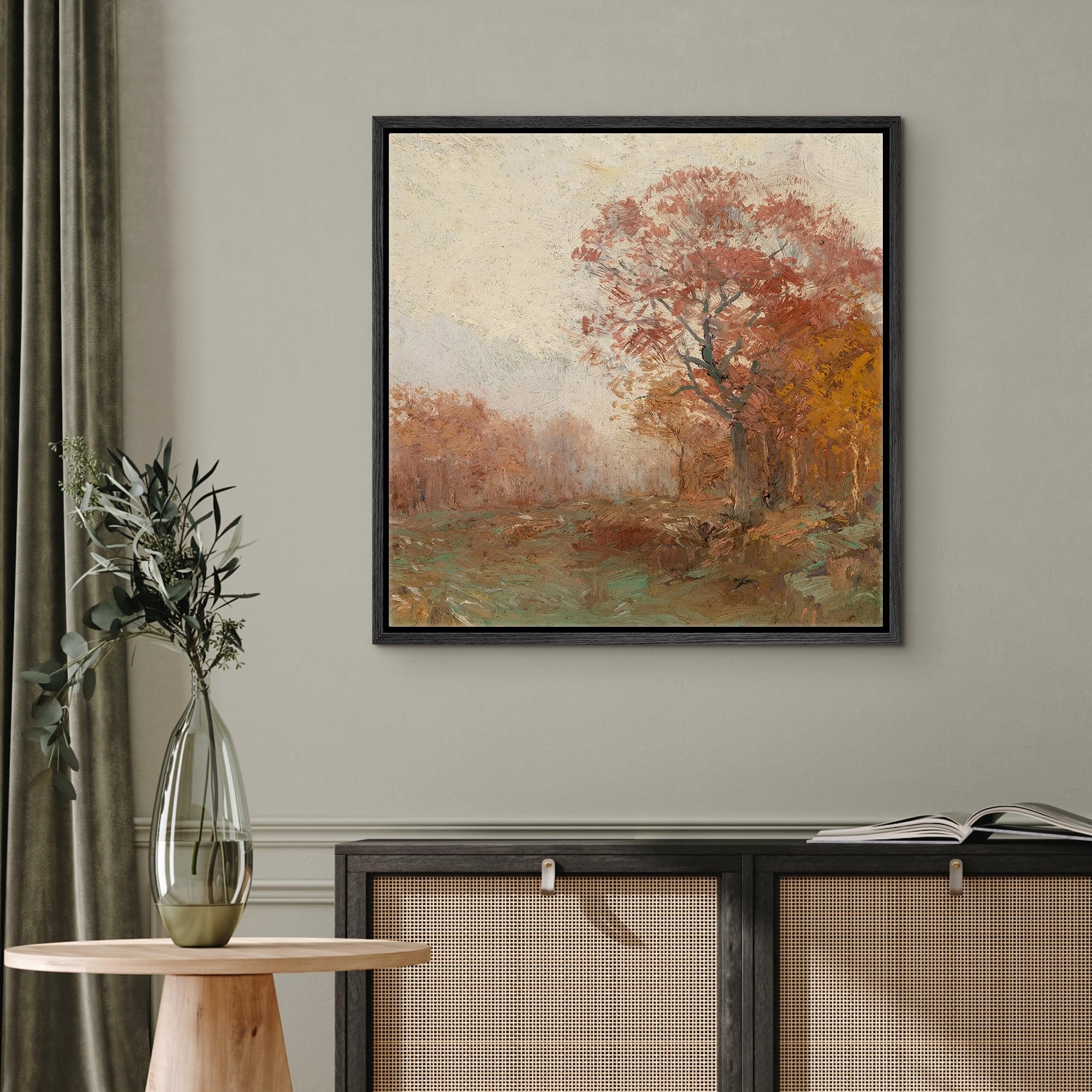 IDEA4WALL Framed Canvas Art Wall Decor, Fall Forest Autumn Landscape ...
