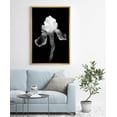 thumbnail image 1 of IDEA4WALL Framed Canvas Art Wall Decor Iris Floral Flower Photography Minimalism Modern Closeup Dramatic Black and White for Dorm Home Office - 24"x36", 1 of 5