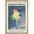 thumbnail image 1 of IDEA4WALL Framed Canvas Art Wall Decor Roses in a Champagne Glass Master Aritst è„¡douard Manet Oil Painting Impressionism Traditional Scenic for Dorm Home Office - 24"x36", 1 of 4