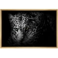 thumbnail image 1 of IDEA4WALL Framed Canvas Art Wall Decor Spotted Tiger Animals Wildlife Photography Realism Modern Closeup Dramatic Black and White for Dorm Home Office - 24"x36", 1 of 4