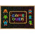 thumbnail image 1 of IDEA4WALL Framed Canvas Art Wall Decor Vintage Video Arcade Icons and Game Over Pop Culture Media Illustrations Pop Art Modern Colorful for Dorm Home Office - 24"x36", 1 of 4