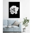 thumbnail image 1 of IDEA4WALL Framed Canvas Art Wall Decor White Peony Floral Flower Photography Minimalism Modern Closeup Dramatic Black and White for Dorm Home Office - 24"x36", 1 of 5