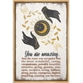 thumbnail image 1 of IDEA4WALL Framed Canvas Print Golden Sun and Moon with Hands Inspirational Illustrations Wall Art Abstract Artwork Contemporary Relax/Calm for Living Room, Bedroom, Office - 16"x24" NATURAL, 1 of 5