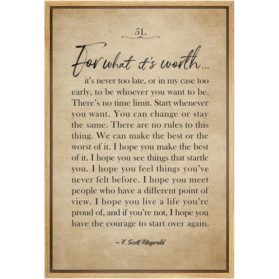 IDEA4WALL Framed Canvas Print Inspirational and Thought-Provoking Message Illustrations Wall Art Romantic Relax/Calm Artwork for Living Room, Bedroom, Office - 24"x36" NATURAL