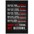 thumbnail image 1 of IDEA4WALL Framed Canvas Print Inspirational Watch Your Thoughts Motivational Quote Illustrations Wall Art Contemporary Relax/Calm Artwork for Living Room, Bedroom, Office - 16"x24" BLACK, 1 of 5