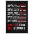 thumbnail image 1 of IDEA4WALL Framed Canvas Print Inspirational Watch Your Thoughts Motivational Quote Illustrations Wall Art Contemporary Relax/Calm Artwork for Living Room, Bedroom, Office - 24"x36" WHITE, 1 of 5