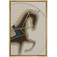 thumbnail image 1 of IDEA4WALL Framed Canvas Print Mid-Century Geometric Galloping Horse Silhouette Animals Funny Wall Art Preppy Room Decor Bohemian Colorful Minimalism Artwork - Natural 16"x24", 1 of 5