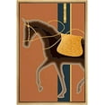 thumbnail image 1 of IDEA4WALL Framed Canvas Print Mid-Century Modern Gold Saddle Horse Animals Funny Wall Art Preppy Room Decor Bohemian Colorful Relax/Zen Artwork - Natural 16"x24", 1 of 5