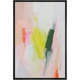 thumbnail image 1 of IDEA4WALL Framed Canvas Print Pastel Green, Yellow & Pink Color Field Abstract Wall Art Modern Artwork Decor Bohemian Minimalism Relax/Zen for Living Room, Bedroom - Black 16"x24", 1 of 5