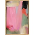 thumbnail image 1 of IDEA4WALL Framed Canvas Print Pastel Pink Geometric Paint Strokes Abstract Wall Art Modern Artwork Decor Bohemian Minimalism Relax/Zen for Living Room, Bedroom - Natural 16"x24", 1 of 5