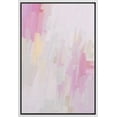 thumbnail image 1 of IDEA4WALL Framed Canvas Print Pastel Pink, Purple & White Color Field Abstract Wall Art Modern Artwork Decor Bohemian Colorful Relax/Zen for Living Room, Bedroom - White 16"x24", 1 of 5