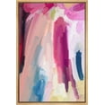 thumbnail image 1 of IDEA4WALL Framed Canvas Print Pastel Purple, White & Blue Paint Strokes Abstract Wall Art Modern Artwork Decor Bohemian Minimalism Relax/Zen for Living Room, Bedroom - Natural 16"x24", 1 of 5