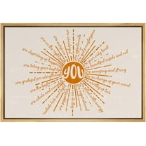 IDEA4WALL Framed Canvas Print Radiant Affirmations Uplifting Inspirational Quotes Illustrations Wall Art Abstract Contemporary Relax/Calm for Living Room, Bedroom, Office - 24"x36" NATURAL