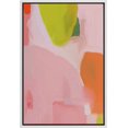 thumbnail image 1 of IDEA4WALL Framed Canvas Print Vibrant Pink Orange Pastel Watercolors Abstract Wall Art Modern Artwork Decor Bohemian Colorful Relax/Zen for Living Room, Bedroom - White 24"x36", 1 of 5