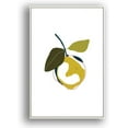 thumbnail image 1 of IDEA4WALL Framed Canvas Print Wall Art Abstract Orange Fruit with Leaves Geometric Shapes Illustrations Modern Art Chic Colorful for Living Room, Bedroom, Office - 24"x36" White, 1 of 4