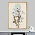 thumbnail image 1 of IDEA4WALL Framed Canvas Print Wall Art Alaska Forget-Me-Not State Flower Floral Plants Illustrations Multicolor Rustic Minimal Wall Decor for Living Room, Bedroom, Office - 24"x36" Natural, 1 of 5
