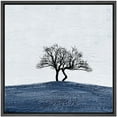 thumbnail image 1 of IDEA4WALL Framed Canvas Print Wall Art Black Tree in Blue Field with Textured Sky Landscape Nature Wilderness Scenery Wall Decorative Rustic Scenic Relax/Calm for Rooms - 16"x16" Black, 1 of 5
