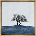 thumbnail image 1 of IDEA4WALL Framed Canvas Print Wall Art Black Tree in Blue Field with Textured Sky Landscape Nature Wilderness Scenery Wall Decorative Rustic Scenic Relax/Calm for Rooms - 16"x16" Natural, 1 of 5