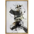 thumbnail image 1 of IDEA4WALL Framed Canvas Print Wall Art Dark Watercolor Paint Ink Style Art Stroke Collage Abstract Shapes Illustrations Modern Art Decorative Minimal Relax for Bedroom - 16"x24" Natural, 1 of 5