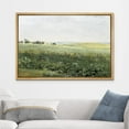 thumbnail image 1 of IDEA4WALL Framed Canvas Print Wall Art Green Meadow Hillside with Plants and Flowers Landscape Wilderness Oil Painting Impressionism Traditional for Living Room - 24"x36" Natural, 1 of 5