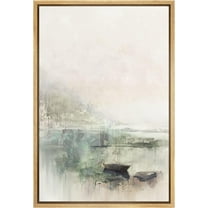 IDEA4WALL Framed Canvas Print Wall Art Grunge Paint Stroke Landscape Art Abstract Shapes Illustration Modern Art Decor Nordic Chic Relax/Zen for Living Room, Bedroom, Office - Natural 16"x24"