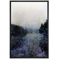 thumbnail image 1 of IDEA4WALL Framed Canvas Print Wall Art Misty Forest Atmospheric Illustrations Pastel Nature Floral Field Landscape Modern Digital Art Bohemian Abstract Artwork for Home Decor - Black 16"x24", 1 of 5