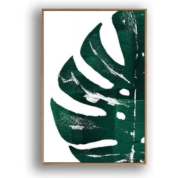 IDEA4WALL Framed Canvas Print Wall Art Pink & Blue Textured Paint Stroke Color Field Geometric Shapes Illustrations Modern Art Chic Colorful for Living Room, Bedroom, Office - 16"x24" Natural