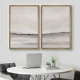 thumbnail image 1 of IDEA4WALL Framed Canvas Print Wall Art Set of 2 Pastel Gray Brush Stroke Watercolor Landscape Abstract Modern Art Multicolor Contemporary Artwork for Bedroom, Office - 24"x36"x2 Panels Natural, 1 of 5