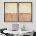 thumbnail image 1 of IDEA4WALL Framed Canvas Print Wall Art Set of 2 Watercolor Pastel Duotone Red Landscape Geometric Abstract Modern Art Decor Contemporary Artwork for Bedroom, Office - 16"x24"x2 Panels Natural, 1 of 5