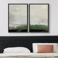 thumbnail image 1 of IDEA4WALL Framed Canvas Print Wall Art Set of 2 Watercolor Pastel Green & Gray Landscape Abstract Modern Art Decorative Boho Contemporary Artwork for Bedroom, Office - 16"x24"x2 Panels Black, 1 of 5